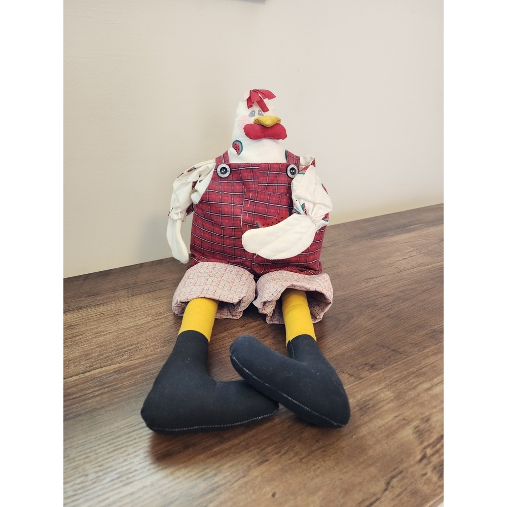 Handmade? Chicken Doll Primitive Farmhouse Decor Shelf Sitter Novelty Homestead